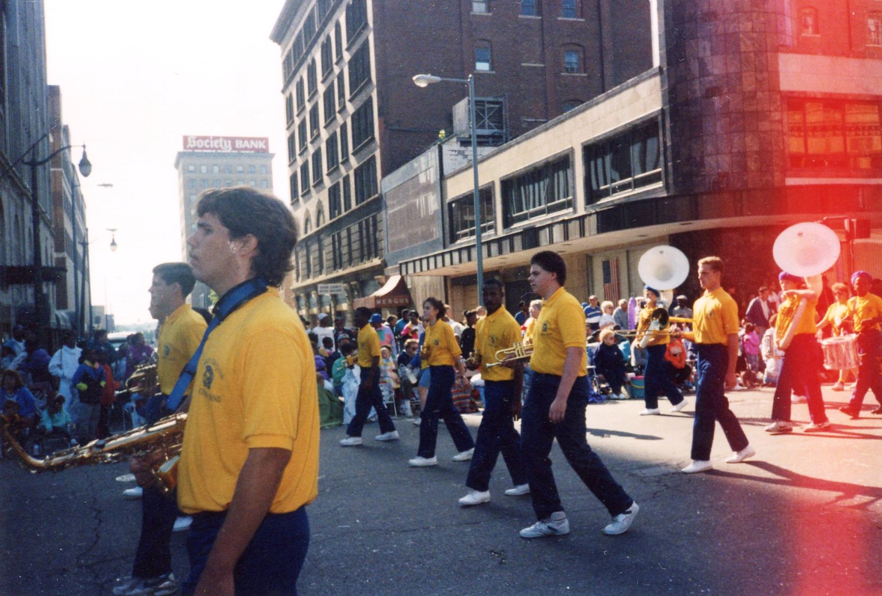The Timken Marching Band in the 1992 H.O.F. Grand Parade. 
